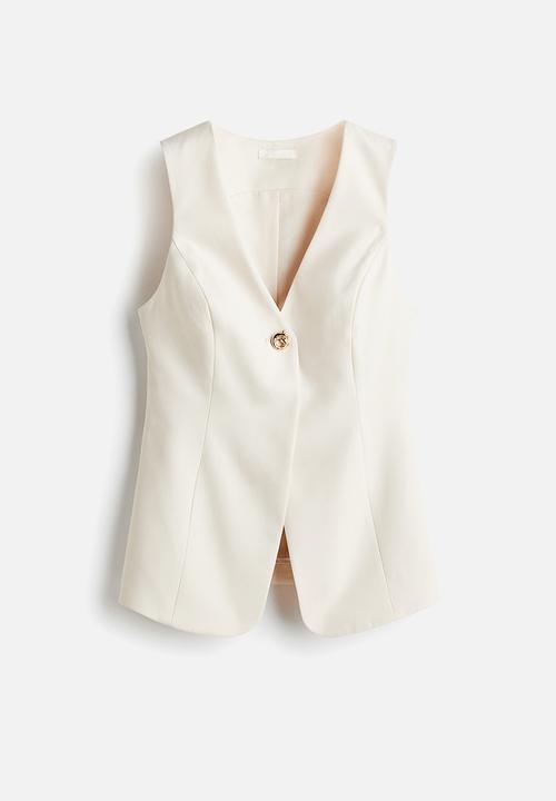 H&M - V-neck waistcoat - cream