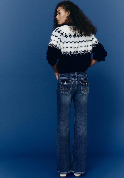 H&M - Flared low jeans - denim blue