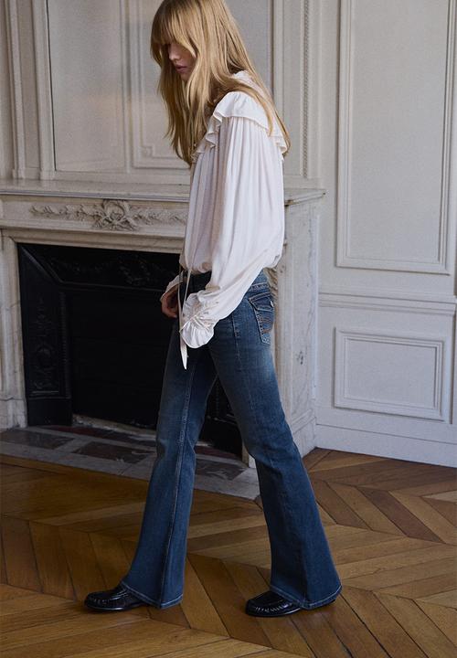 H&M - Flared low jeans - dark denim blue