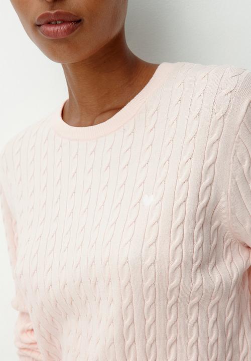 H&M - Cable-knit jumper - light pink