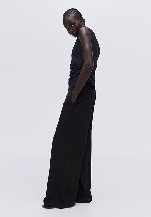 H&M - Wide trousers - black
