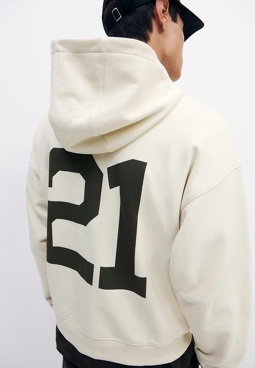 H&M - Oversized fit boxy hoodie - light beige/21