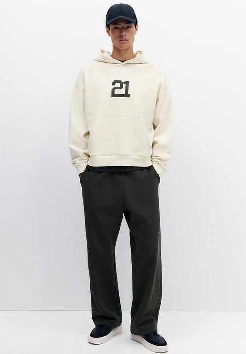 H&M - Oversized fit boxy hoodie - light beige/21