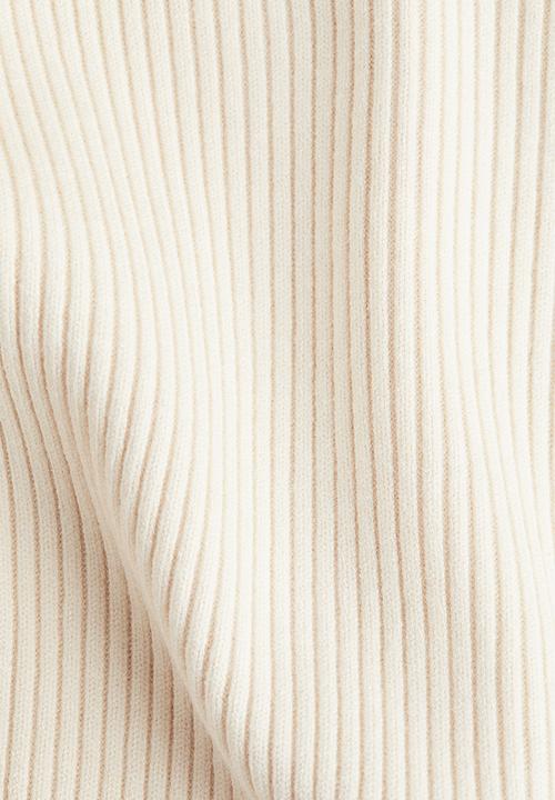 H&M - Rib-knit top - light beige