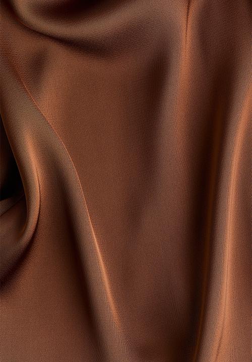 H&M - A-line satin skirt - brown