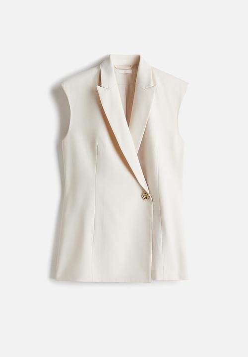 H&M - Double-breasted waistcoat - light beige