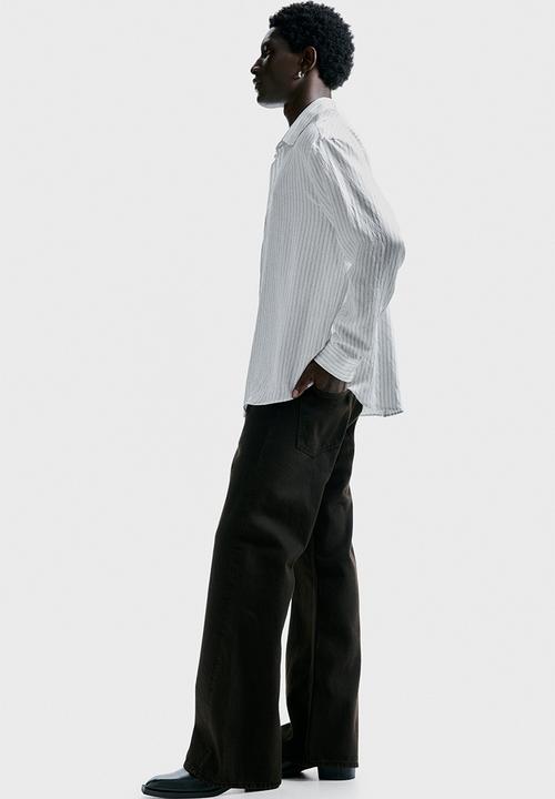 H&M - Relaxed fit shirt - white/striped