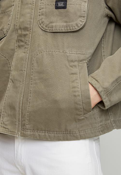 Umber Pigment Canvas Jacket - Aluminum
