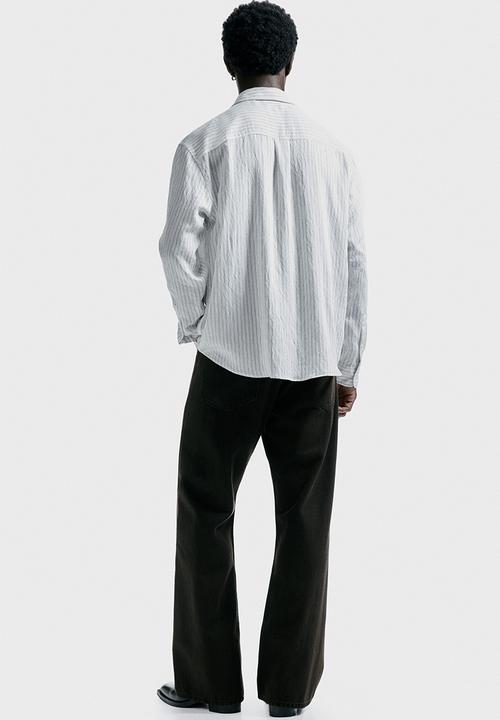 H&M - Relaxed fit shirt - white/striped