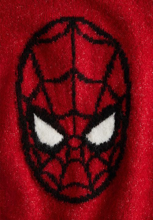 H&M - Jacquard-knit jumper - red/spider-man