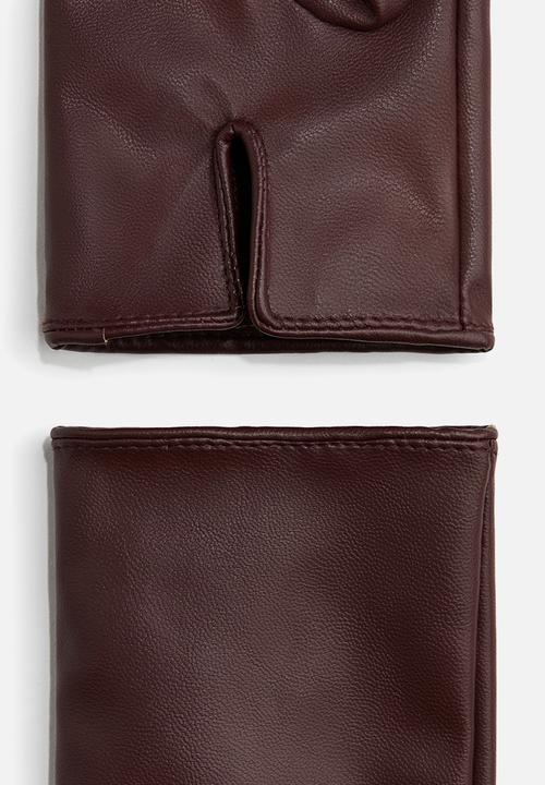 H&M - Coated gloves - burgundy
