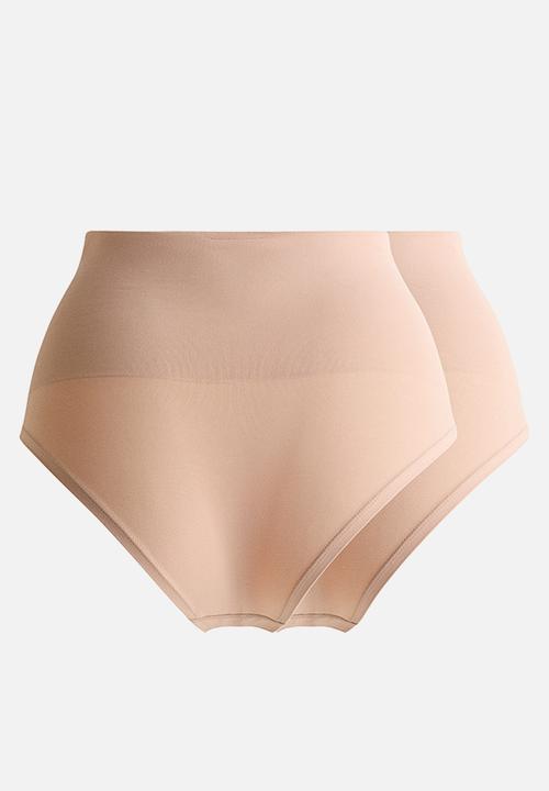 H&M - 2-Pack medium shape briefs - beige