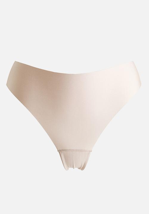 H&M - 3-Pack microfibre brazilian briefs - light beige/beige/black