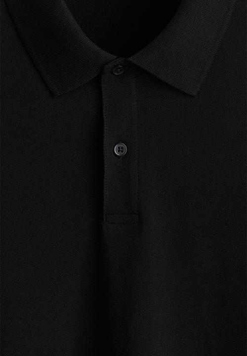 H&M - Regular fit pique polo shirt - black