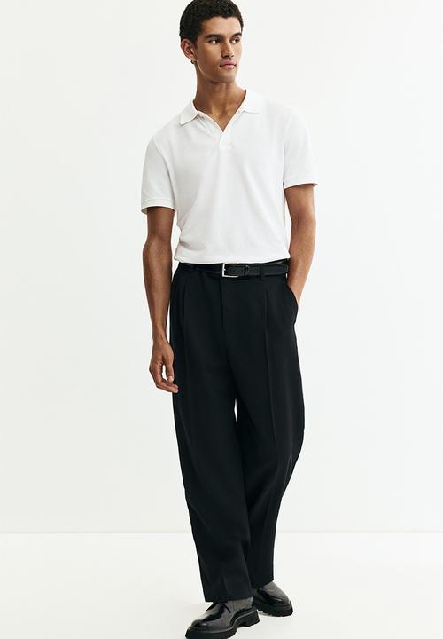 H&M - Regular fit pique polo shirt - white