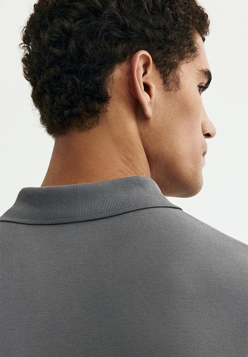 H&M - Regular fit pique polo shirt - grey