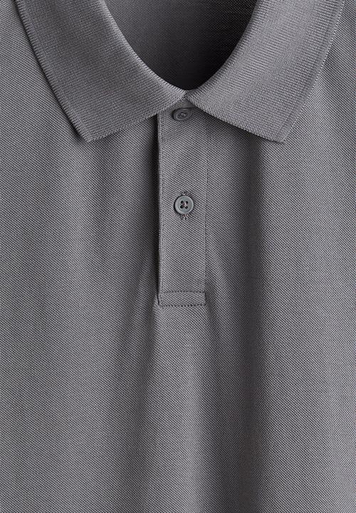 H&M - Regular fit pique polo shirt - grey