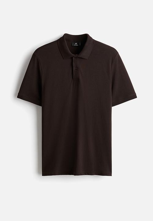 H&M - Regular fit pique polo shirt - brown