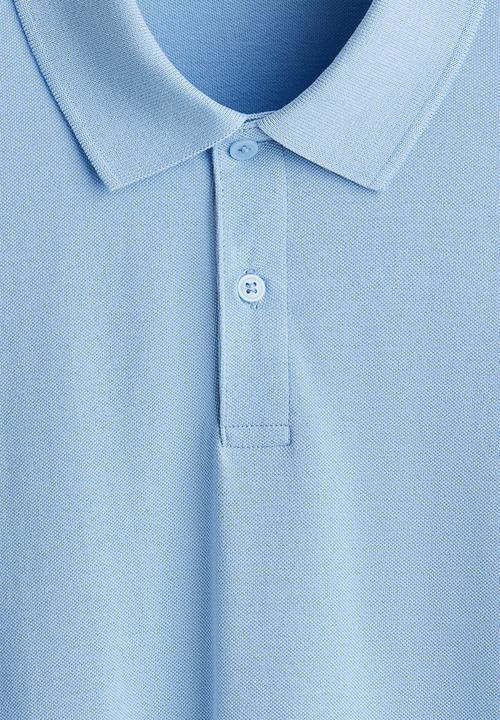 H&M - Regular fit pique polo shirt - blue