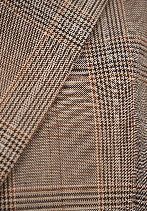 Forever New - Eleanor Double Breasted Blazer In Check Suit Brown