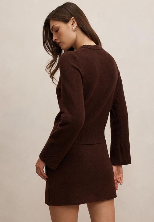 Forever New - Natalie Knitted Sweater In Co Ord - chocolate