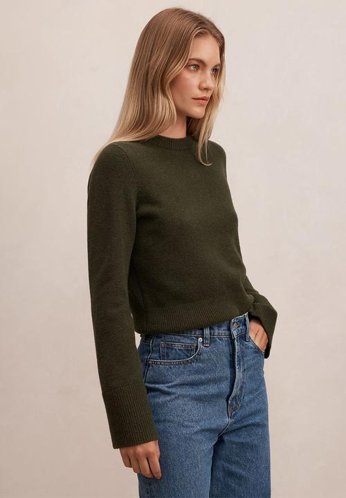 Forever New - Natalie knitted sweater in deep green