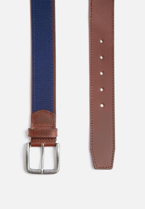 basicthread - Leather and canvas belt