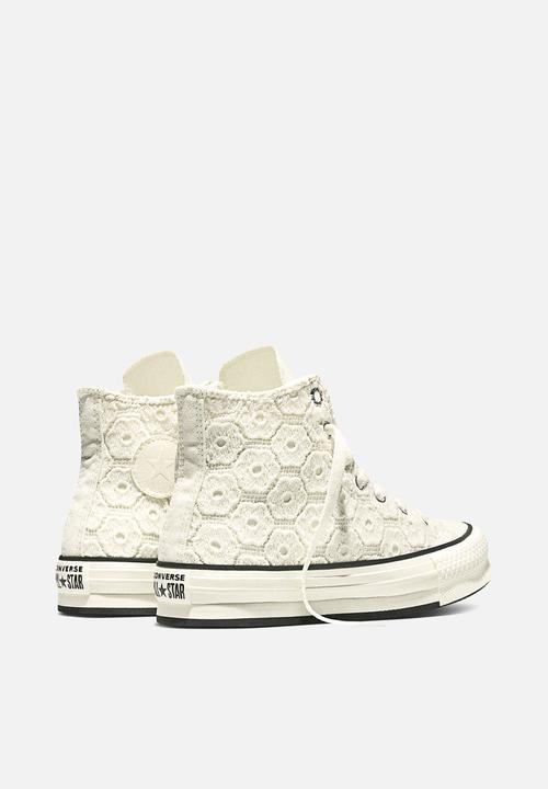Converse - Chuck taylor all star eva lift platform floral crochet - egret