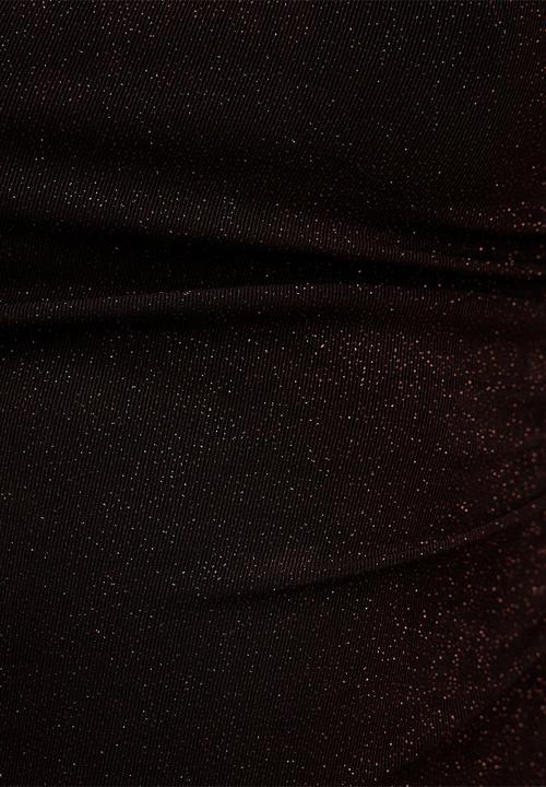 Forever New - Sammy Glitter Long Sleeve Bodycon Dress In Dark Chocolate