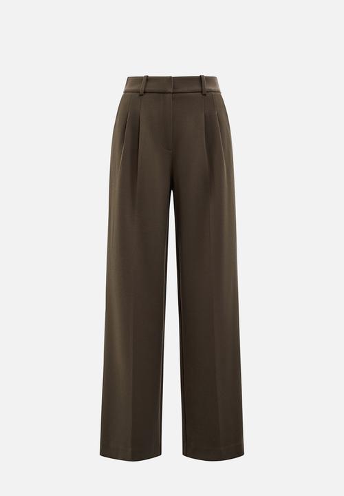Forever New - Eva wide leg pants in olive night