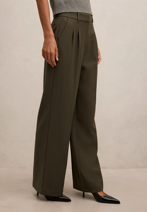 Forever New - Eva wide leg pants in olive night