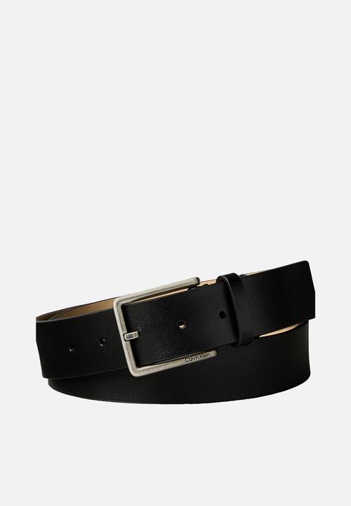 Calvin Klein - Warmth Buckle Smooth 35Mm - Black/Antique Silver