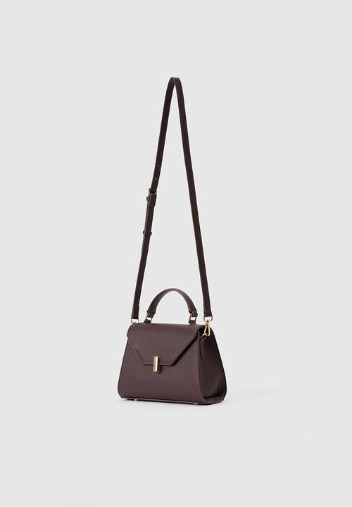 Forever New - Mietta lock top handle bag in chocolate