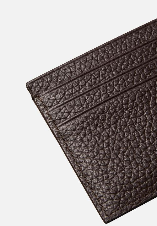 Calvin Klein - Foil Emboss Ew Card Case - CK Dark Brown