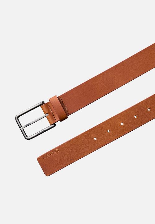 Calvin Klein - Warmth Buckle Smooth 35Mm - CK Cognac/Antique Silver