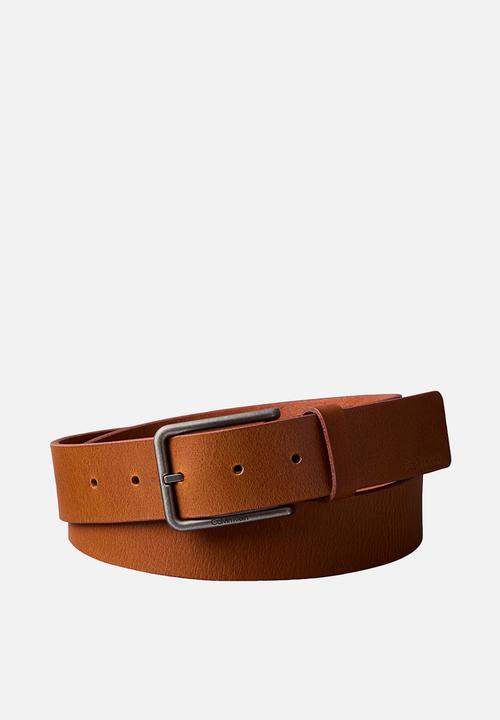 Calvin Klein - Warmth Buckle Smooth 35Mm - CK Cognac/Antique Silver