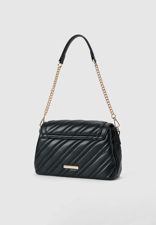 Forever New - Madeline Medium Quilt Shoulder Bag In Black