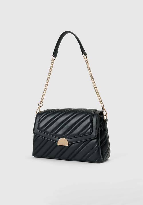 Forever New - Madeline Medium Quilt Shoulder Bag In Black
