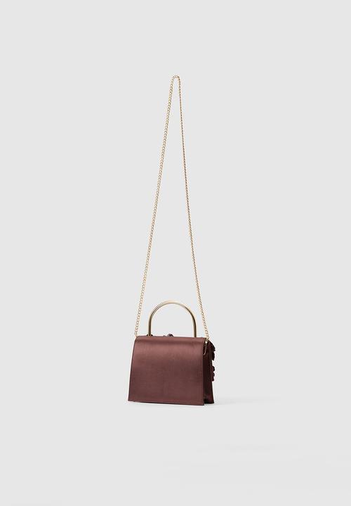 Forever New - Fifi flower top handle bag in vintage merlot