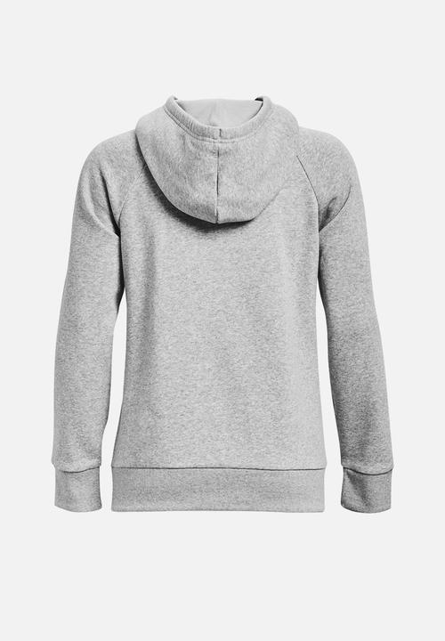 Under Armour - UA Rival Fleece Big Logo HD - Mod Gray Light Heather/White