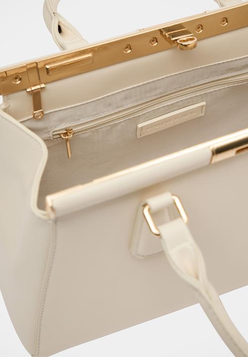 Forever New - Marie Medium Lock Grab Bag In Ivory