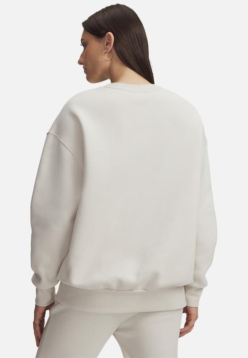 Under Armour - UA Icon Fleece OS Crew - Summit White/White
