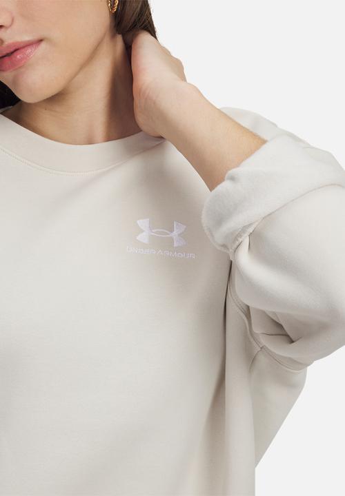 Under Armour - UA Icon Fleece OS Crew - Summit White/White