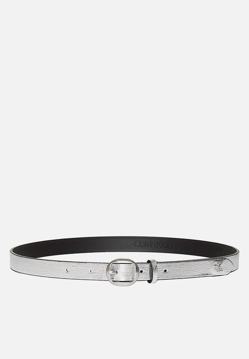 Calvin Klein - Round buckle metal ck tip 20mm- silver metallic