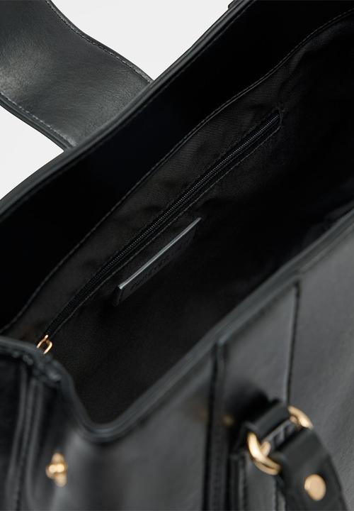 Forever New - Riley Retro Lock Tote Bag In Black