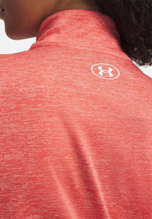 Under Armour - Tech 1/2 Zip- Twist - Venom Red/White