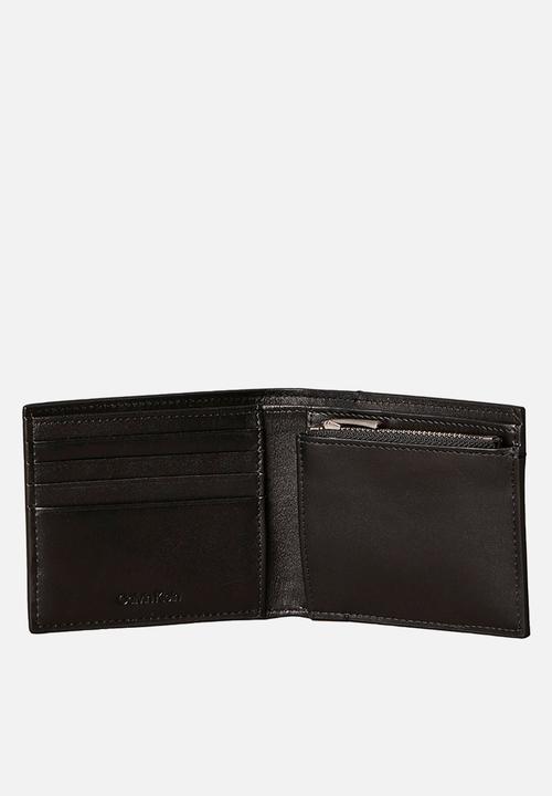 Calvin Klein - Embossed Emblem Billfold W/ Coin - Black