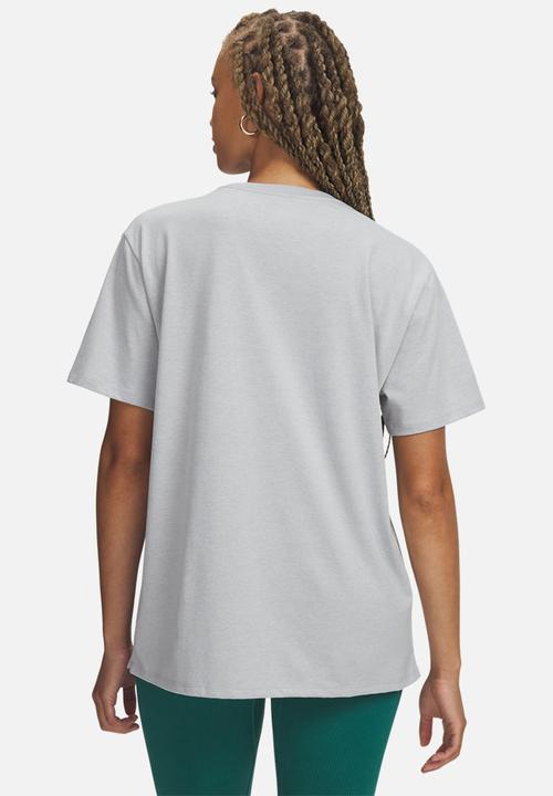 Under Armour - Rival OS Campus Tee - Mod Gray Light Heather/White