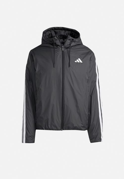 adidas Performance - Essentials CLIMAWARM 3-Stripes Insulated Hooded Jacket - Black