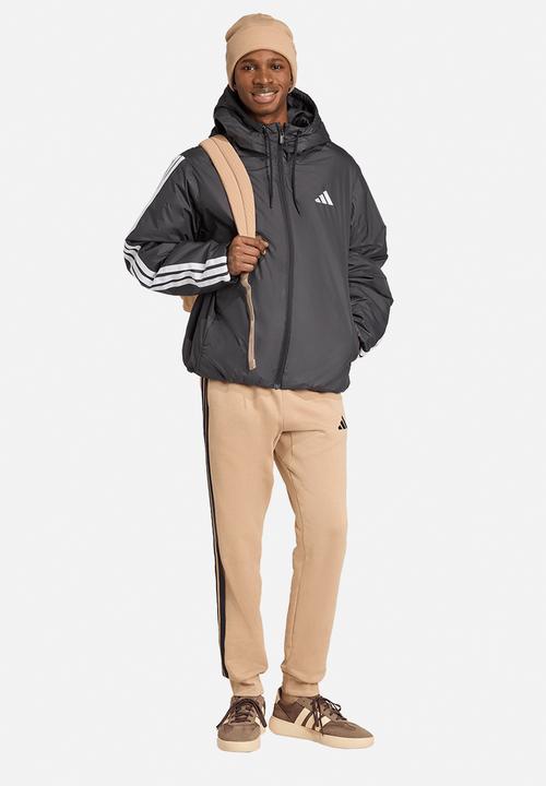 adidas Performance - Essentials CLIMAWARM 3-Stripes Insulated Hooded Jacket - Black